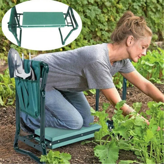Heavy Duty Upgraded Garden Kneeler Thicken Seat Padded Kneeling Stool Indoor Outdoor 150KG Load Portable Folding