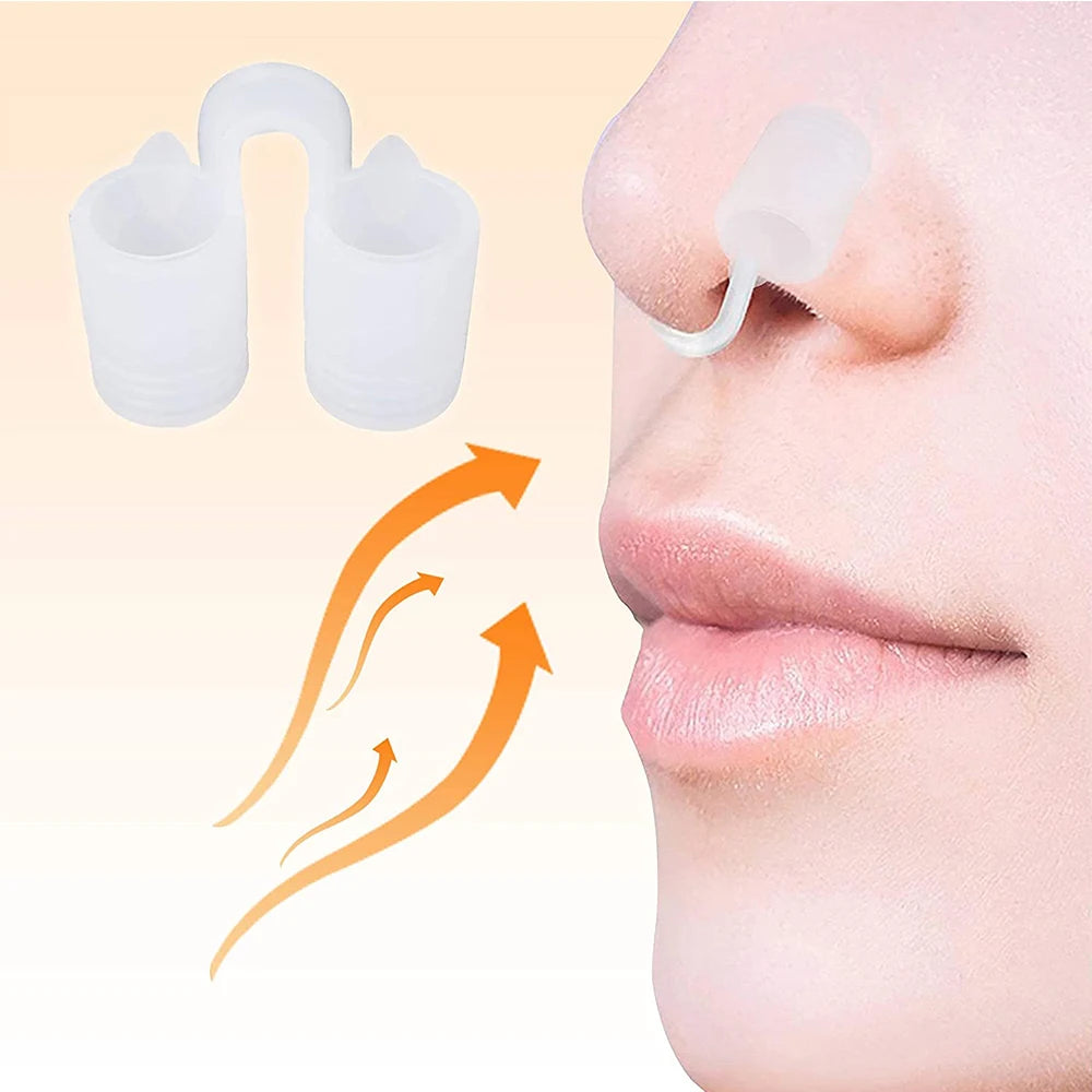 Silicone Magnetic Anti Snore Stop Snoring Nose Clip Sleep Tray Sleeping Aid Apnea Guard Night Device with Case Anti Ronco 1/4PCS